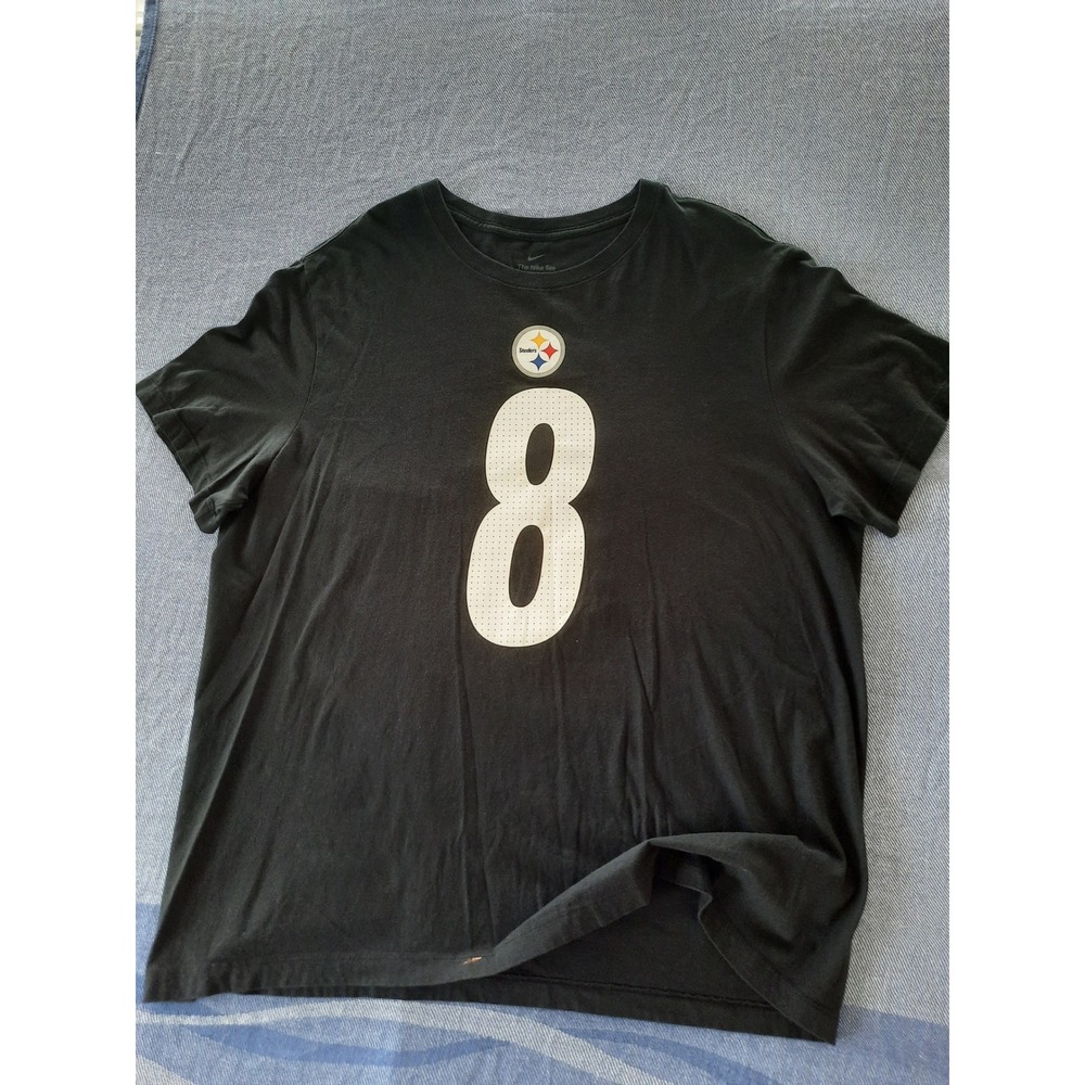 Nike Pittsburgh Steelers Kenny Pickett 8 Player Tee Black XXL Mens Shirt